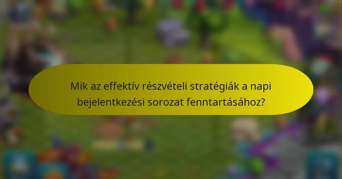 Mik az effektív részvételi stratégiák a napi bejelentkezési sorozat fenntartásához?